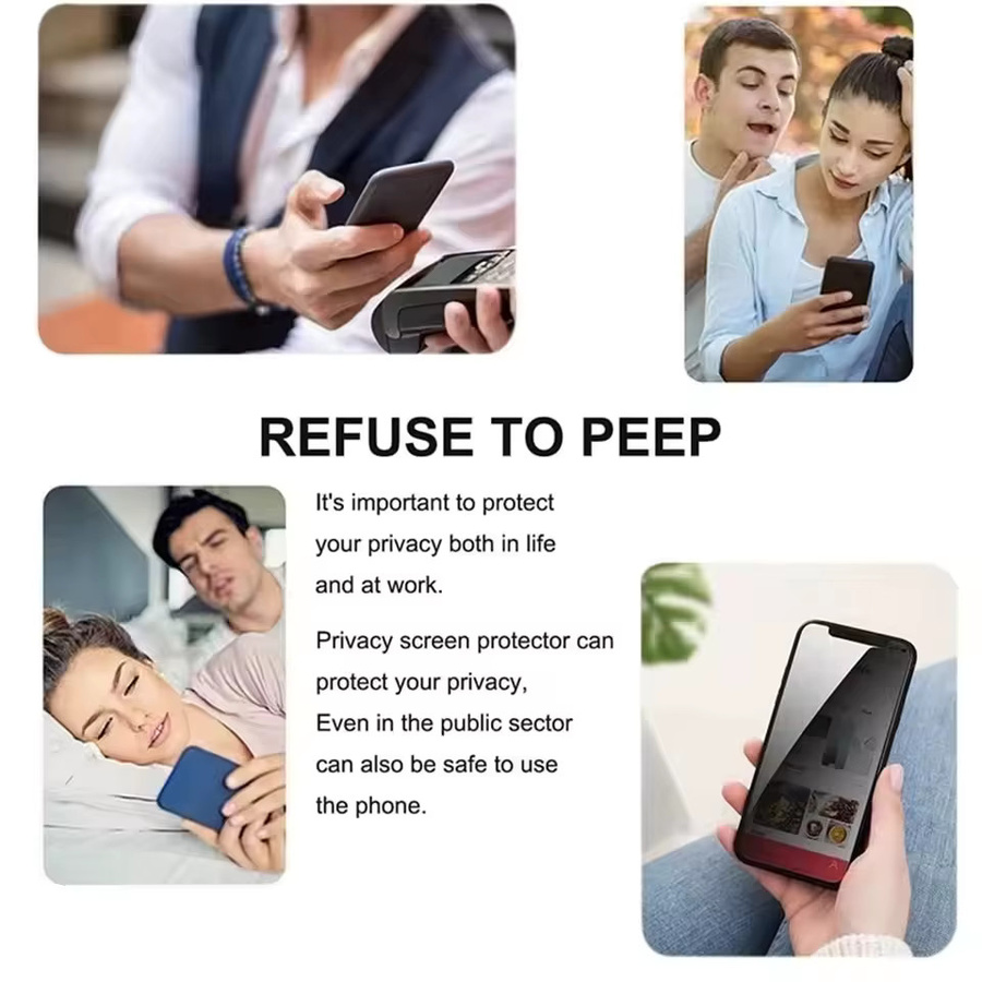 3er Pack Anti-Spy Sichtschutzfolien für Samsung Galaxy S23 FE, A03 Core, A12, M21, M31 und Xcover 6/7, Displayschutzglas transparent - Bild 6