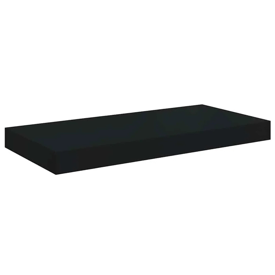 vidaXL Schweberegal Schwarz Matt aus MDF und Metall, B/T/H: 50 x 23 x 3,8 cm - Bild 2
