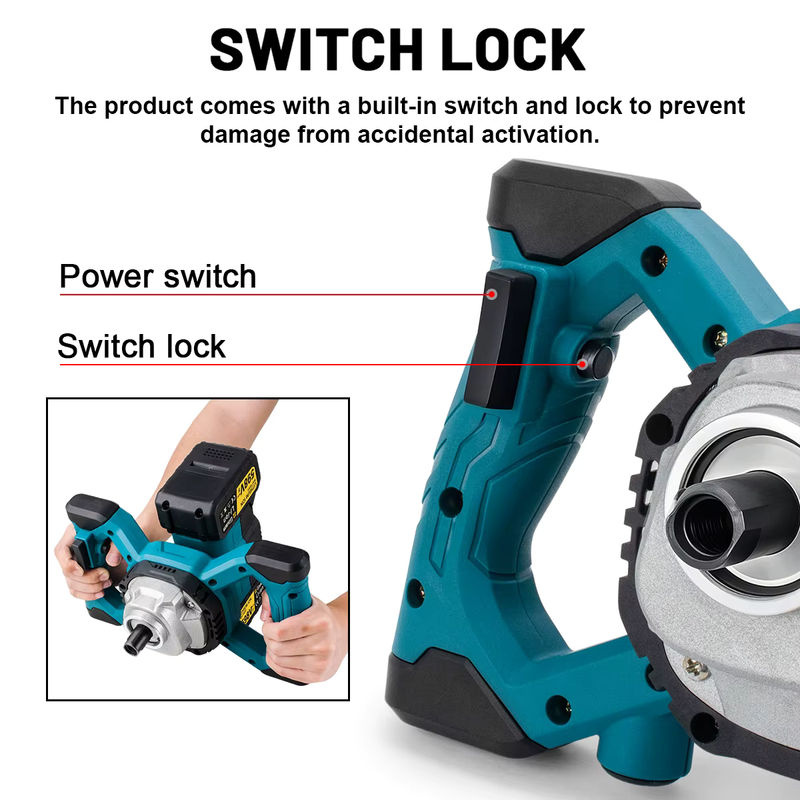 G perfil 6 Gänge Akku-Betonmischer für Makita 18 V Akku-Pin, bürstenloser Zementmörtel- und Gipsmischer für Farbmischungen - Bild 4