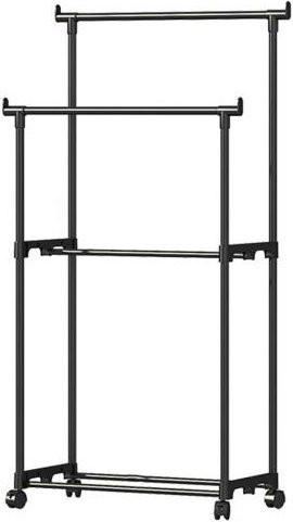 Modernes modulares Lagerregal von pengpengfang mit Doppelstange für Kleiderbügel in Schwarz Matt - Bild 1