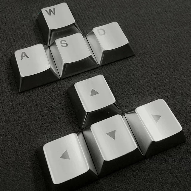 Attackfox Metall-Tastenkappen im Kirschprofil für mechanische Tastaturen mit WASD- und Richtungstasten - Bild 1