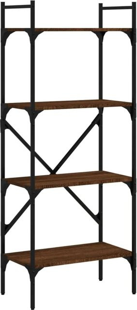 vidaXL Bücherregal mit 4 Fächern in Braun, B/T/H: 56 x 31,5 x 138,5 cm - Bild 1