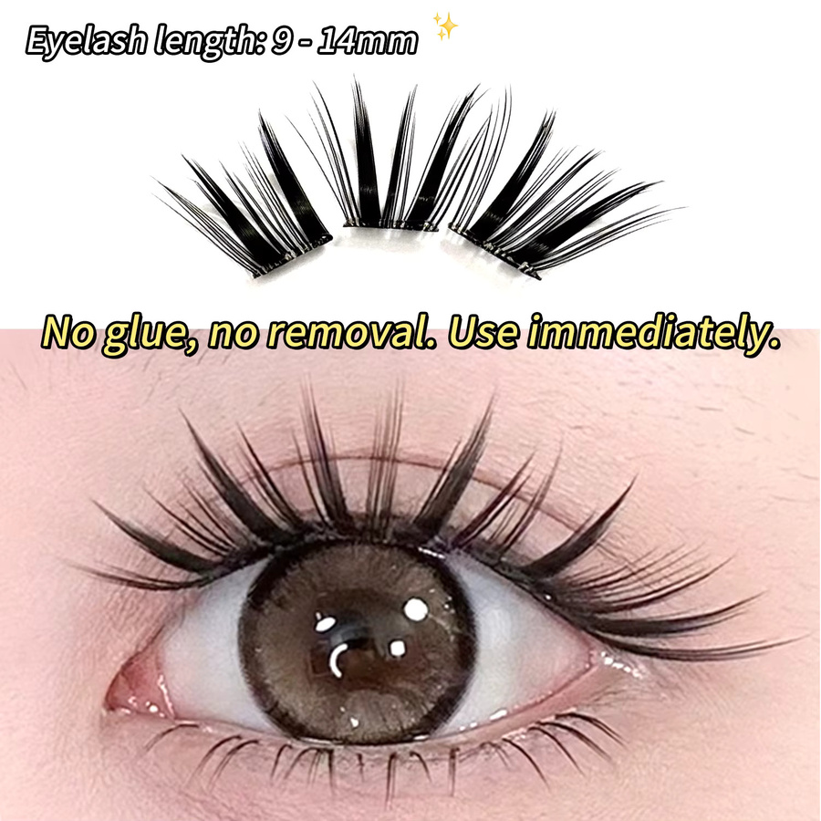 BQI Künstliche Wimpern, Blumenform, Hellgrau, Natürlich - Bild 2