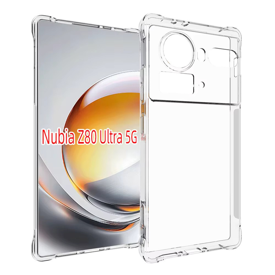 Stoßfeste Silikon TPU Schutzhülle mit Airbag-Funktion für ZTE Nubia Z80 Ultra NX741J in Transparent - Bild 3