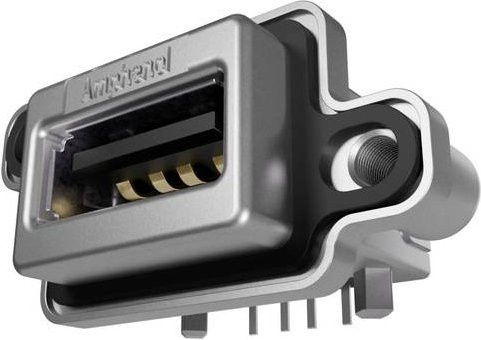 Amphenol MUSBRA111R5 USB-A Stecker in Silber - Bild 1