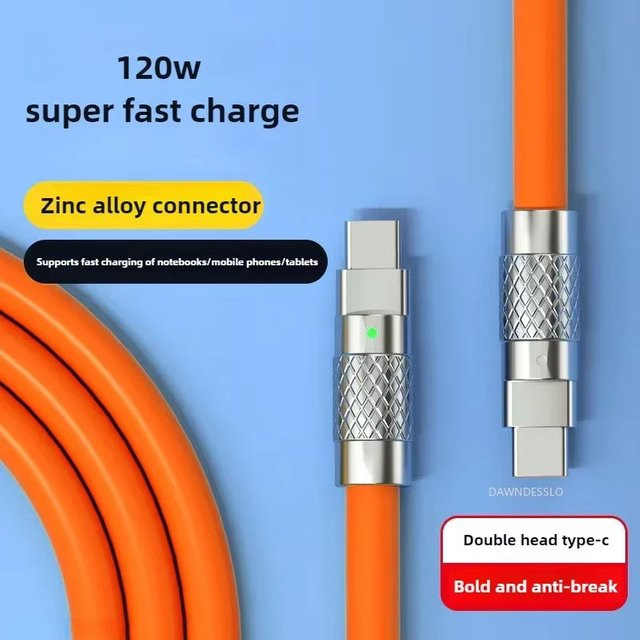 Xiaomi USB Typ C zu C Schnellladekabel mit 120W und 180 Grad Winkelstecker in Schwarz - Bild 1