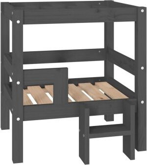 VidaXL erhöhtes Hundebett aus Kiefernholz in Grau, B/T/H: 60 x 53,5 x 53,5 cm - Bild 1