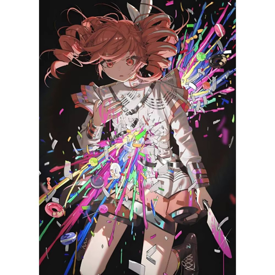 Selbstklebender Anime-Poster Kasane Teto Cartoon Motiv in Mehrfarben als Wandkunst für dein Zuhause - Bild 7