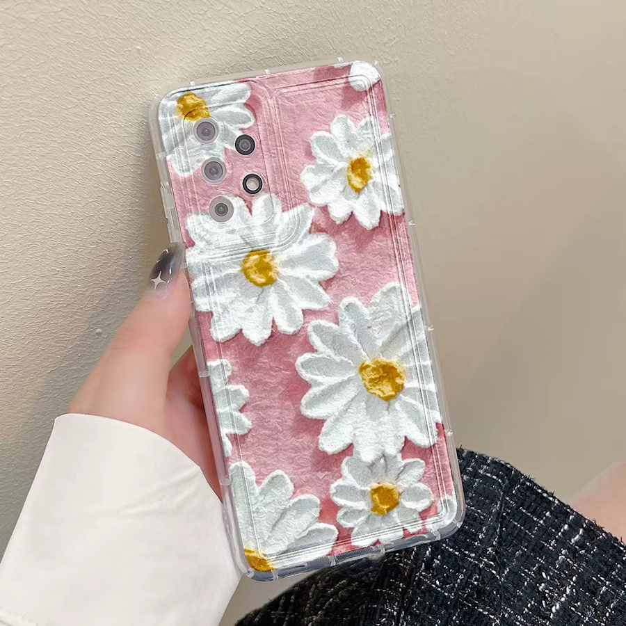 TPU Schutzhülle mit Blumenmuster für Samsung Galaxy Modelle in Pink - Bild 3