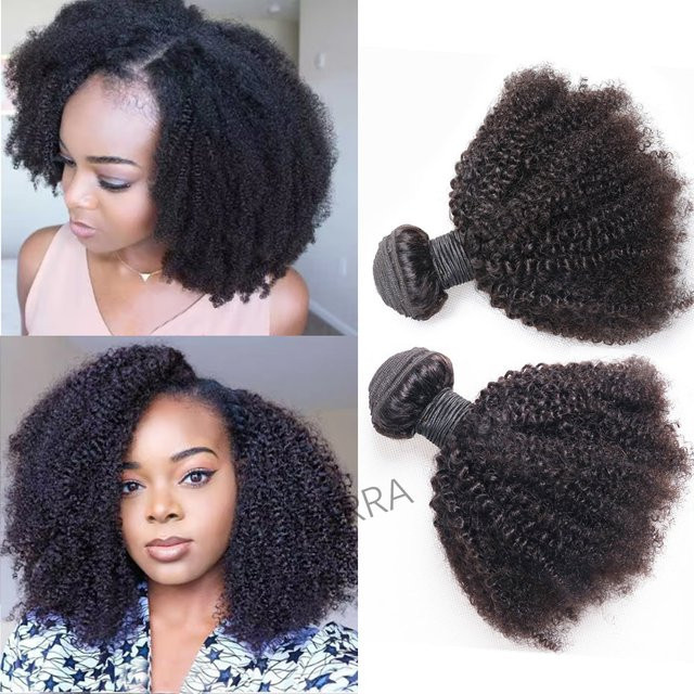 YARRA Afro Kinky Curly Brasilianisches Echthaar-Bündel, Damen - Bild 1