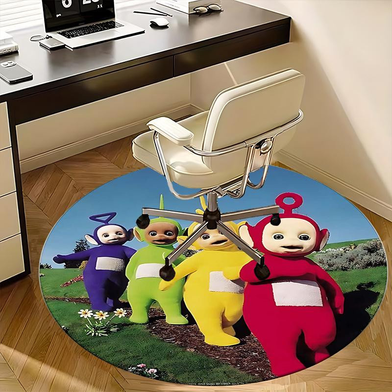 Yun Heng Three Teletubbies Rundteppich mit Kinder-Motiv, Maschinenwaschbar und Rutschfest, Durchmesser: 120 cm - Bild 2