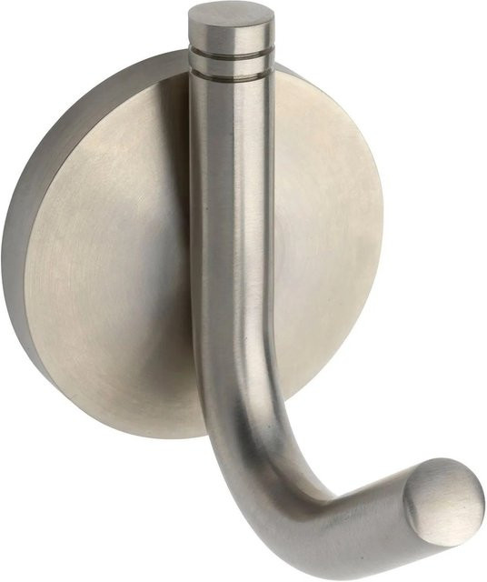 Technik Team Mantelhaken Jaina Rosette aus Edelstahl gebürstet in Silber, Durchmesser: 57 mm, Höhe: 80 mm - Bild 1