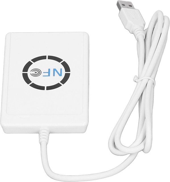 USB NFC Smart IC Kartenleser und Schreiber für kontaktlose 13,56MHz FeliCa NFC Tags in Weiß - Bild 1
