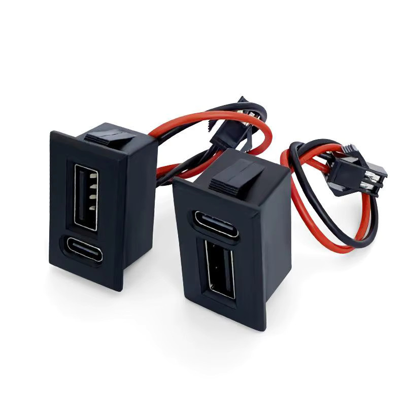 SD&HI Doppelsteckdose mit USB-C Ladebuchse in Schwarz - Bild 2
