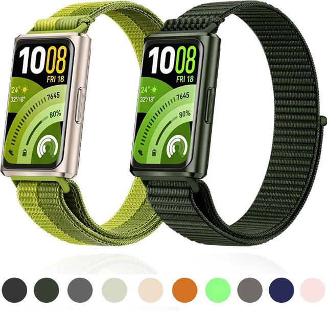ZHANGU Uhrenarmband Nylon, green, Huawei Band 11 Pro - Bild 1