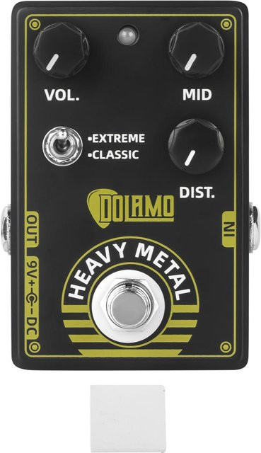 Dolamo Heavy Metal Gitarren-Effektpedal High Gain Distortion in Schwarz - Bild 1