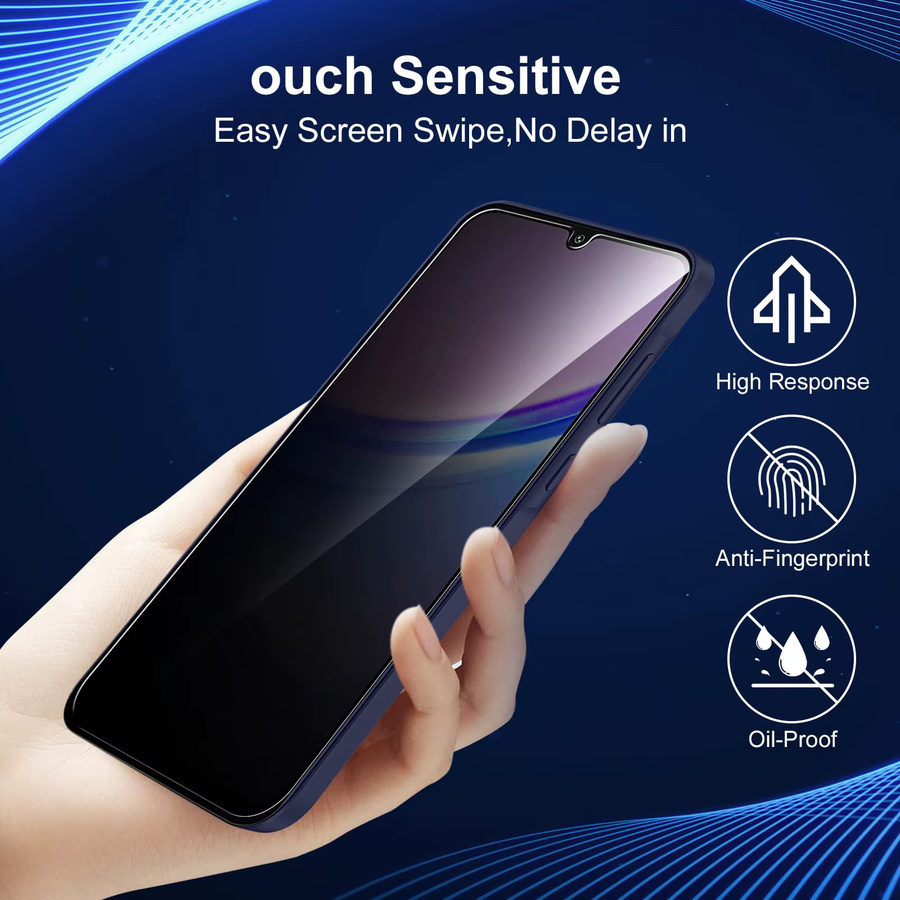 Samsung Galaxy A15 4G 5G Anti-Spionage Displayschutz aus gehärtetem Glas mit Sichtschutz und 9H Kratzfestigkeit - Bild 4