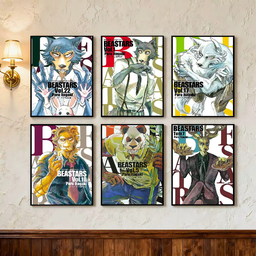 Kayou Beastars Poster Kunstdruck im Anime-Stil, Mehrfarbig, B: 15,0 cm, H: 10,0 cm - Bild 3
