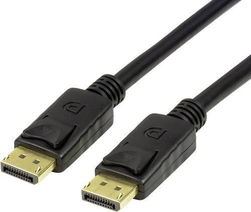LogiLink DisplayPort Anschlusskabel Schwarz, Länge: 2,00 m, CV0120 - Bild 1
