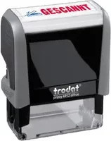 trodat Office Printy 4912 Textstempel Selbstfärbend in Blau und Rot - Bild 1