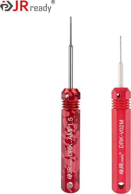 JRready Pin-Entfernungswerkzeug für AMP Super Seal 1.5 und Metri Pack 150 Kfz-Drahtverbinder, roter Extraktor für versiegelte männliche und weibliche Anschlüsse - Bild 1