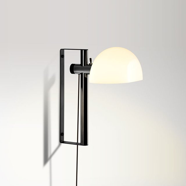 Marset Lauro A Wandleuchte aus Metall in Dunkelbraun und Weiß mit höhenverstellbarem Design - Bild 1
