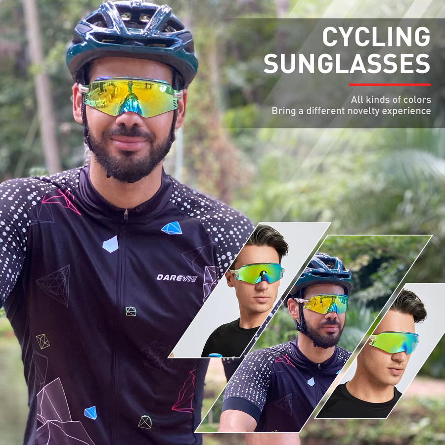 Kapvoe Sportsonnenbrille Herren, Multicolor, Kunststoff - Bild 3