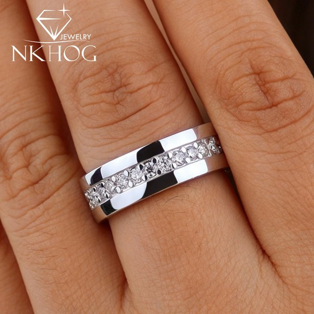 NKHOG Ring, 925 Silber, Moissanit, Unisex - Bild 1