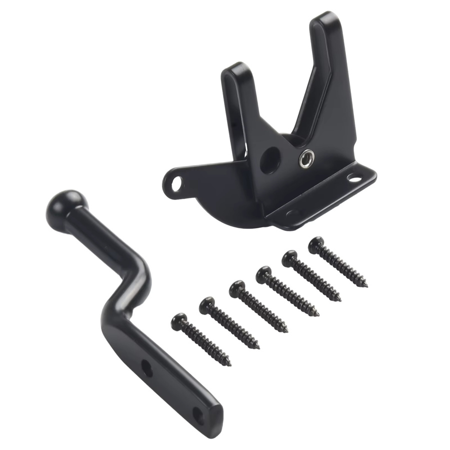 Automatisches Garten-Tor-Schloss Set aus Carbon-Stahl in Schwarz mit Bolzen und Schnallen-Kit - Bild 2