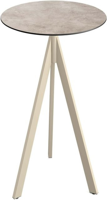 Feros Infinity Tripod Stehtisch in Sand, rund, H x Ø: 110 x 70 cm - Bild 1