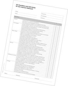 Eichner Block HU Checkliste nach §29 StVZO DIN in A4, Weiß - Bild 1