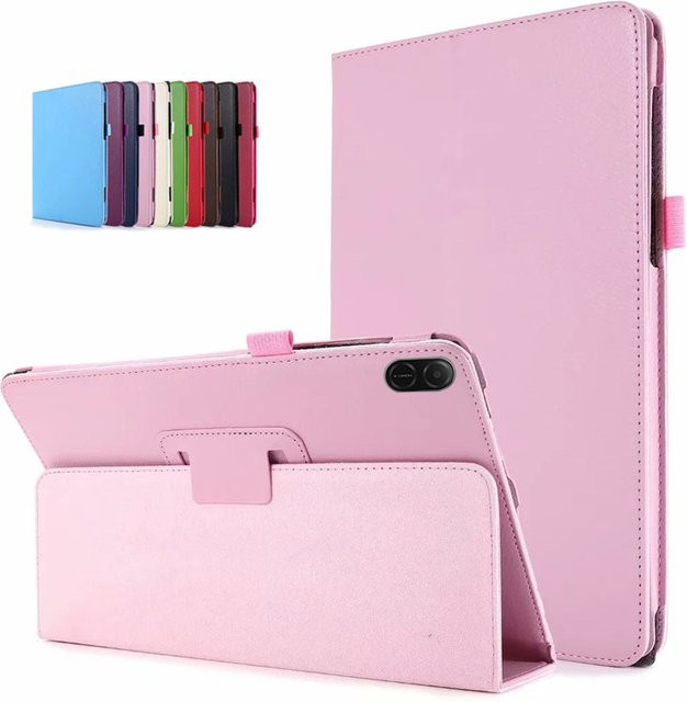 Magnetische PU Leder Schutzhülle für Honor Pad X8a 11 Zoll in Braun und Pink - Bild 1