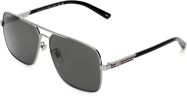 Gucci GG1289S Sonnenbrille, Rechteckig, Vollrand, Metall, Schwarz, Herren - Bild 1