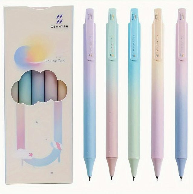 ouyaohong 5er-Pack Ausziehbare Gel-Tintenstifte in Multicolour mit 0,5 mm Mittlere Spitze für Schule und Büro - Bild 1