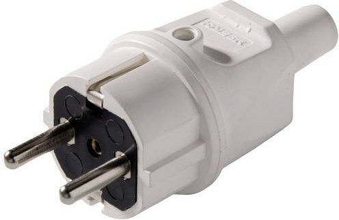 Martin Kaiser Schutzkontaktstecker 514/kws aus PVC in Kalkweiß IP44 250V - Bild 1