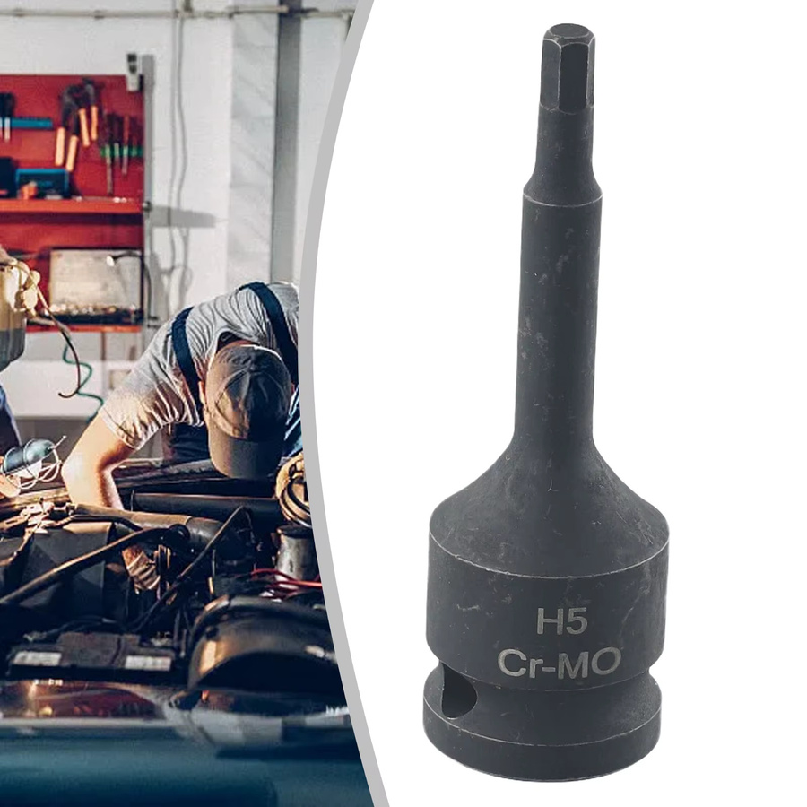 VIBRATITE Steckschlüsseladapter für elektrische Bohrmaschinen mit 12,5-mm-Sechskantkopf in Schwarz - Bild 1