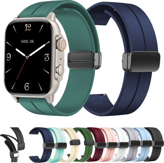 Colmi Uhrenarmband, Silikon, Magnetschnalle, 20mm 22mm, Unisex - Bild 1