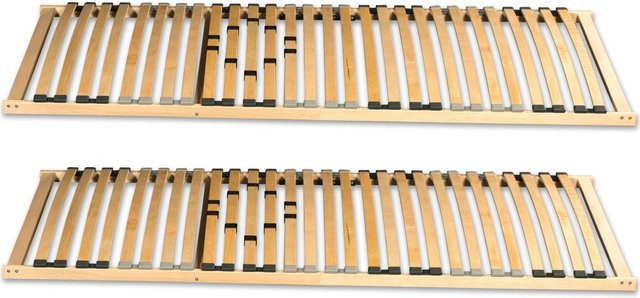 Coemo Partnerset 2x Lattenrost BASIC starr B: 80 cm, T: 200 cm - Bild 1