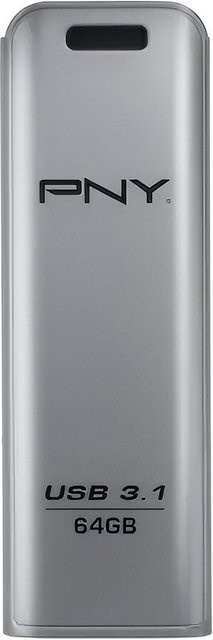 PNY Elite Steel USB-A 3.1 Flash Drive, 64 GB, Silber - Bild 1