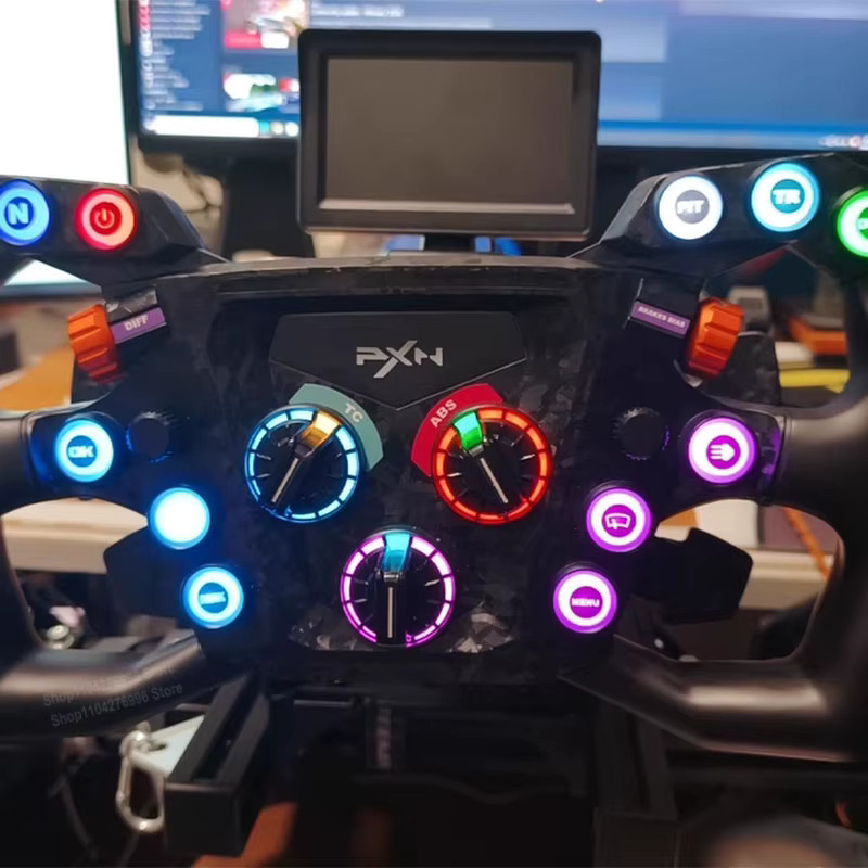 PXN GT ONE Gaming-Lenkrad mit anpassbaren Tasten und Carbon-Schaltwippen für Rennsimulatoren - Bild 3