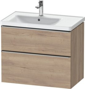 Duravit Waschtischunterschrank D-Neo in Braun Matt mit Schubladen und Wandmontage, B/T/H: 78,4 x 45,2 x 62,5 cm - Bild 1