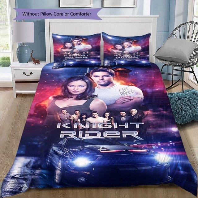 Knight Rider Bettwäsche-Set mit KITT Motiv, weiches Polyester-Bettwäsche-Set in Multicolour, B/H: 260 x 240 cm - Bild 1