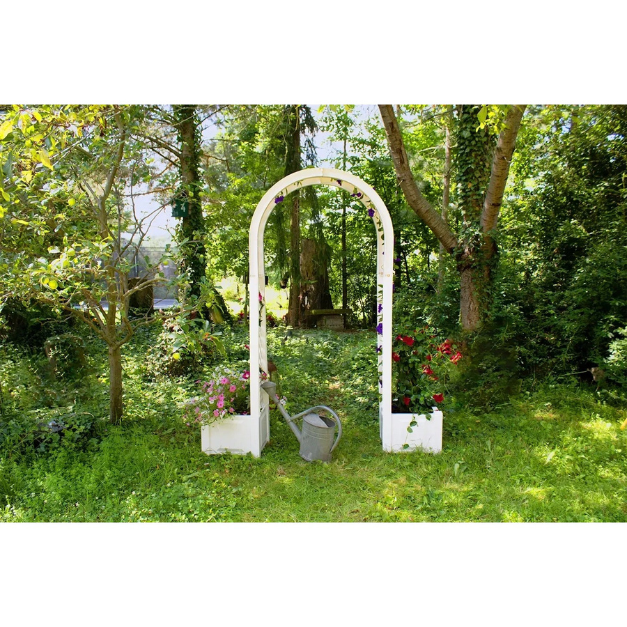 KHW Rosenbogen mit Pflanzkasten in Weiß für deinen Garten - Bild 2