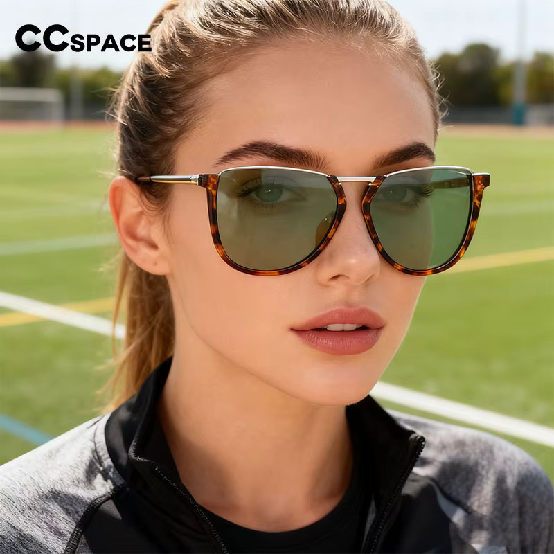CCspace Sonnenbrille, Halbrand, Quadrat, Schwarz, Damen - Bild 2
