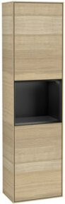 V&B Hochschrank Finion Wandbeleuchtung in Blau mit Eichenoptik, B/T/H: 41,8 x 15,0 x 151,6 cm - Bild 1