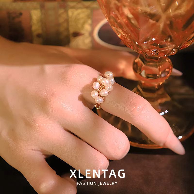 GLSEEVO Ring, Süßwasserperle, Gold, Damen - Bild 2
