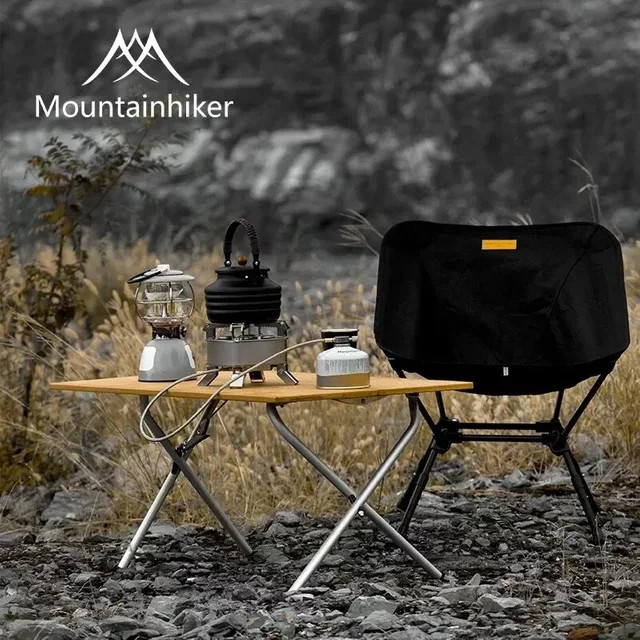MOUNTAINHIKER Bambus-Klapptisch für Outdoor-Camping und Picknick in Braun - Bild 1