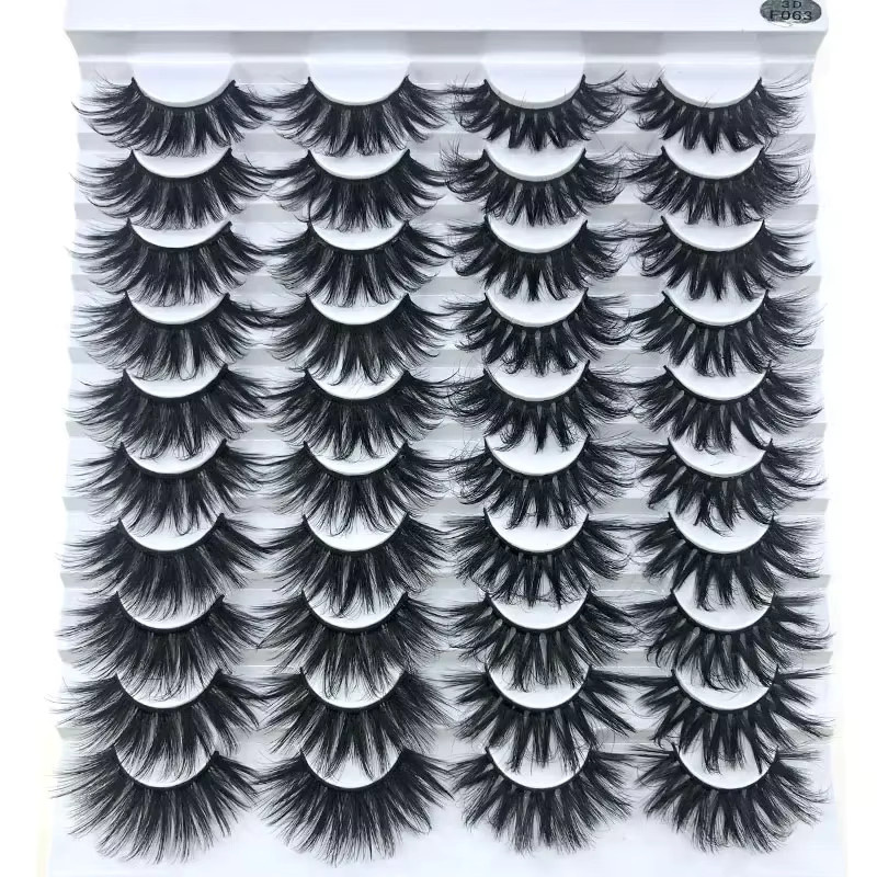 AMSDCN 3D-Nerzwimpern, Black, 20 Paar, Unisex - Bild 2