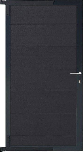 GartenLand Steckzauntor Ameland aus WPC und Aluminium in Anthrazit, B: 90 cm, H: 175 cm - Bild 1
