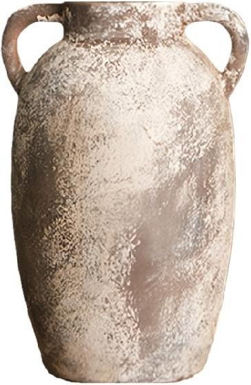 Rustikale Keramikvase in Beige für deine Wohnzimmerdekoration im Retro-Stil - Bild 1
